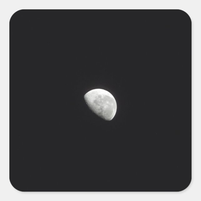 Pegatina Cuadrada Moon Waning 2 (Anverso)