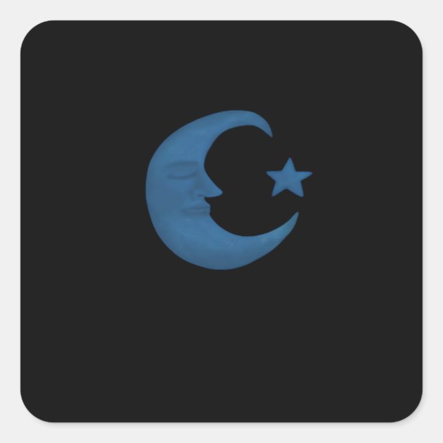Pegatina Cuadrada Moon Whimsigoth (Anverso)