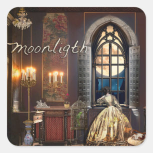 Pegatina Cuadrada Moonlight