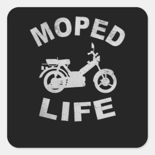 Pegatina Cuadrada Moped Life Moped Lovers Mofafaher Mofa