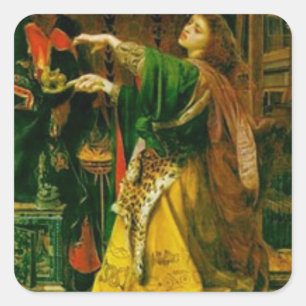 Pegatina Cuadrada Morgan le Fay - Leyenda Arturante