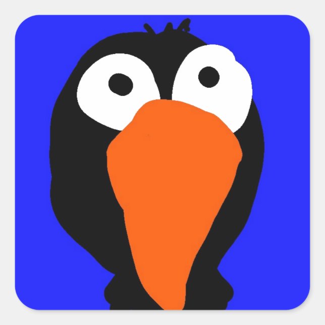 Pegatina Cuadrada morraco (Anverso)