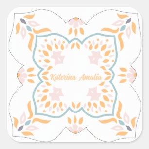 Pegatina Cuadrada Mosaico costero