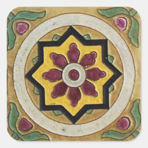 Pegatina Cuadrada Mosaico de época