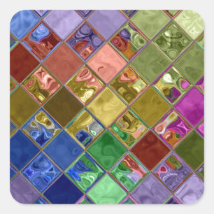 Pegatina Cuadrada Mosaico de espárragos