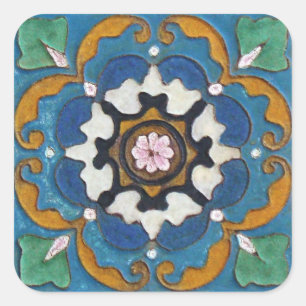 Pegatina Cuadrada Mosaico de vintage