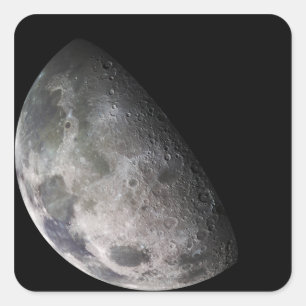 Pegatina Cuadrada Mosaico del color de la luna de la tierra