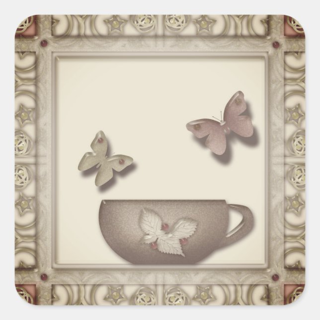 Pegatina Cuadrada Mosaico para la cocina. (Anverso)