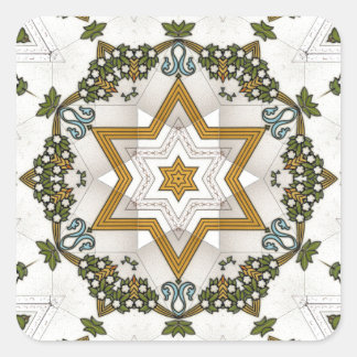 Pegatina Cuadrada mosaico vintage