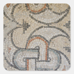 Pegatina Cuadrada Mosaicos de Meydankapi, circa siglo IV d.C.