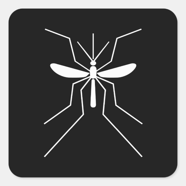 Pegatina Cuadrada Mosquito (Anverso)