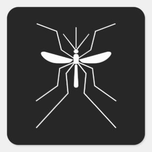 Pegatina Cuadrada Mosquito