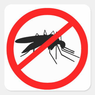Pegatina Cuadrada Mosquito