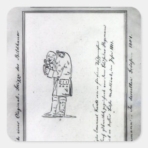 Pegatina Cuadrada Mostaza mezcladora de kant, 1801