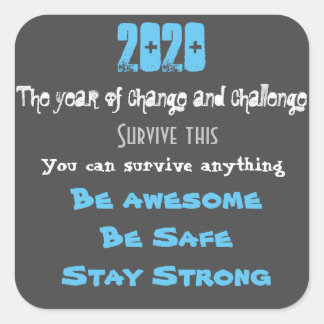 Pegatina Cuadrada Motivación de 2020
