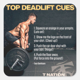 Pegatina Cuadrada Motivación de entrenamiento de gimnasia para la co