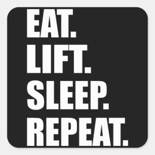 Pegatina Cuadrada Motivación de gimnasio