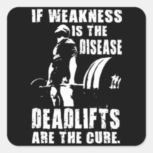 Pegatina Cuadrada Motivación del entrenamiento - La Remisión Es La C