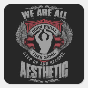 Pegatina Cuadrada Motivación física - Estética - Intensificación - Z