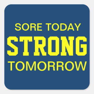 Pegatina Cuadrada Motivación para Entrenamiento