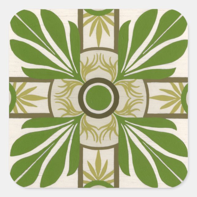 Pegatina Cuadrada Moto de la palma no embellecida I (Anverso)