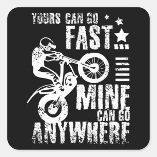 Pegatina Cuadrada Moto trial