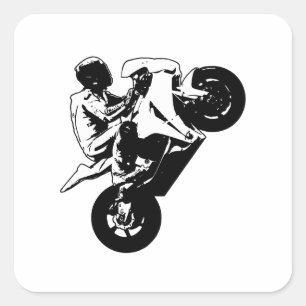 Pegatina Cuadrada Motocicleta