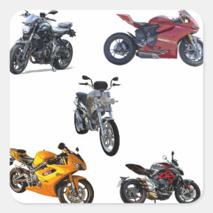 Pegatina Cuadrada Motocicleta