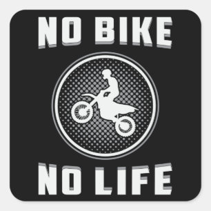 Pegatina Cuadrada Motocross Bike Motorcycle Biker Dirt Funny Gift