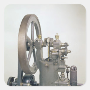 Pegatina Cuadrada Motor de combustión interna, 1876