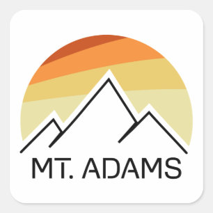 Pegatina Cuadrada Mount Adams New Hampshire Retro