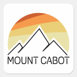 Pegatina Cuadrada Mount Cabot New Hampshire Retro