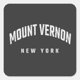 Pegatina Cuadrada Mount Vernon New York NY