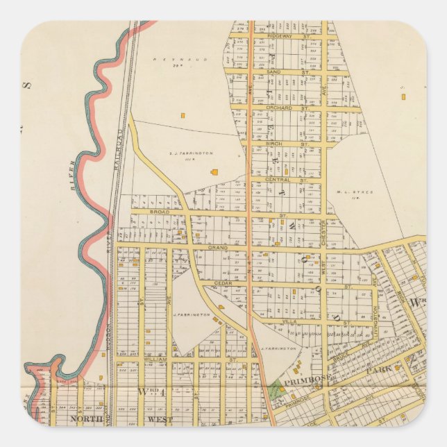 Pegatina Cuadrada Mount Vernon Westchester County NY (Anverso)