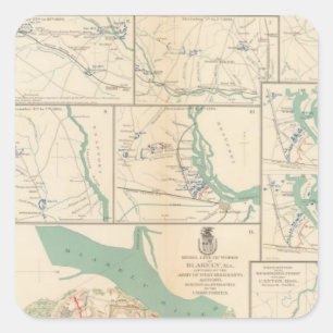 Pegatina Cuadrada Móvil, Blakely, el cantón de ferry de Messinger