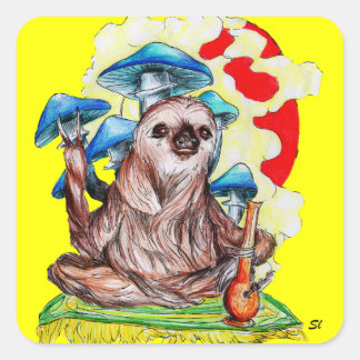 Pegatina Cuadrada Movimientos lentos y buenas vibraciones