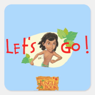 Pegatina Cuadrada Mowgli 2