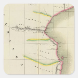 Pegatina Cuadrada Mozambique, Zimbabwe 49