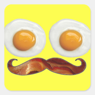 Pegatina Cuadrada Mr. Breakfast Stickers