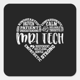 Pegatina Cuadrada MRI tech, mri technologist, ct scan