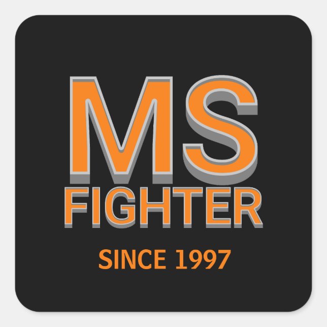 Pegatina Cuadrada MS Fighter (Anverso)