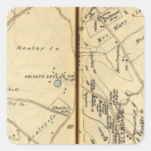 Pegatina Cuadrada Mt. Agradable, Nueva York 2