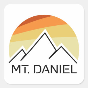 Pegatina Cuadrada Mt. Daniel Washington Retro