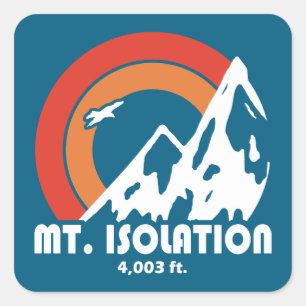 Pegatina Cuadrada Mt. Isolation New Hampshire Sun Eagle