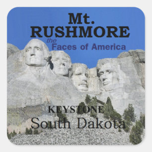 Pegatina Cuadrada Mt. Rushmore