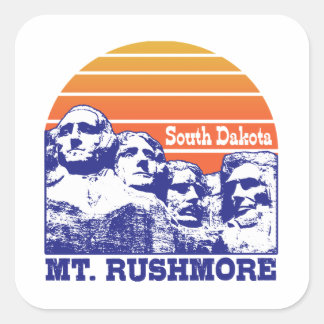 Pegatina Cuadrada Mt. Rushmore