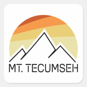 Pegatina Cuadrada Mt. Tecumseh New Hampshire Retro