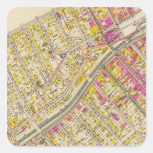 Pegatina Cuadrada Mt Vernon wards 2-5, Nueva York