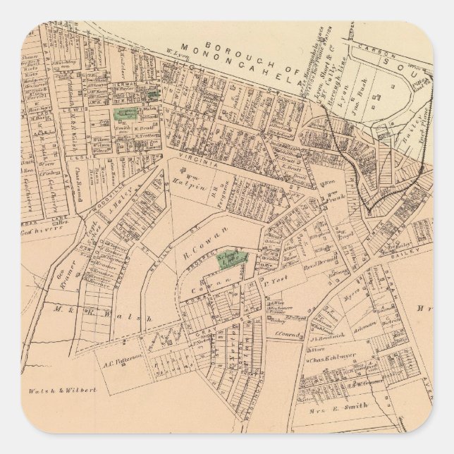 Pegatina Cuadrada Mt Washington (Anverso)