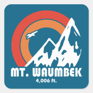 Pegatina Cuadrada Mt. Waumbek New Hampshire Sun Eagle